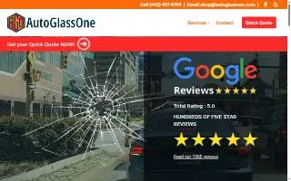 Auto One Glass & Accessories of Beverly Hills website