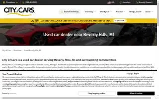 City of Cars website