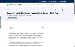 Corewell Health Big Rapids Hospital Care Center - 215th Ave