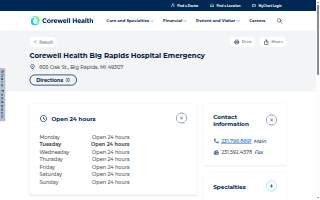 Corewell Health Big Rapids Hospital Emergency