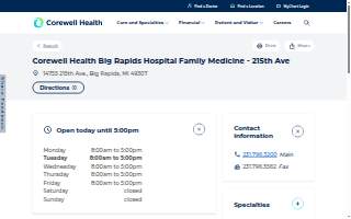 Corewell Health Big Rapids Hospital Family Medicine - 215th Ave