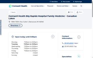 Corewell Health Big Rapids Hospital Family Medicine - Canadian Lakes