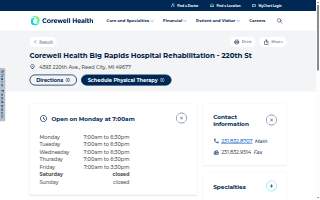 Corewell Health Big Rapids Hospital Outpatient Rehabilitation