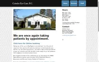 Czinder Eye Care website