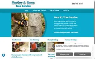 Harley & Sons Tree Services website