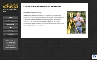 Tom Sage Surveying website