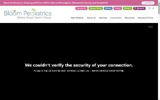 Bloom Pediatrics website