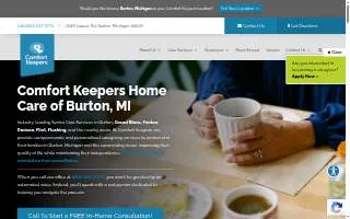Comfort Keepers Home Care of Burton website