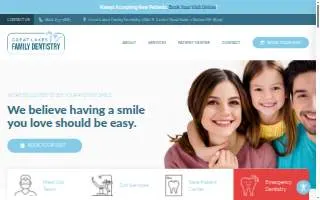 Great Lakes Family Dentistry website