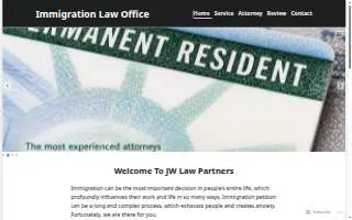 JW Law Partners PC of Canton website