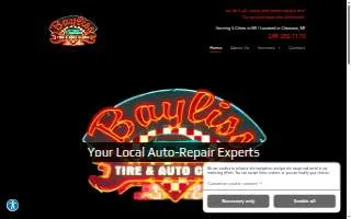 Bayliss Tire & Auto Clinic website