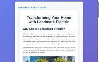 Landmark Electric of Clawson website