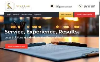 Seva Law Firm of Clawson website