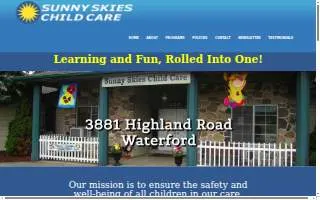 Sunny Skies Child Care of Clawson website