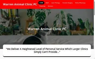 Warren Animal Clinic website