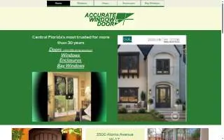 Accurate Window & Door of Clinton Township website