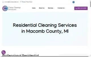 Clean Sweep Services website