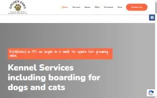 Golden Paws website