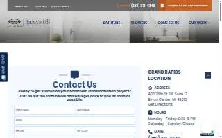 BathWorks of Michigan website