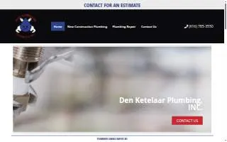 Den Ketelaar Plumbing, Inc. website