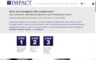 Impact Medical Weight Loss Partners website