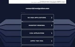 Monarch Immigration Legal Services website