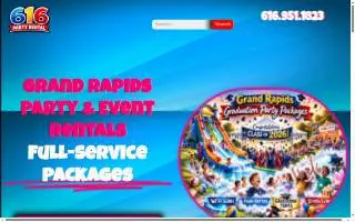 616 Party Rental of Cutlerville website
