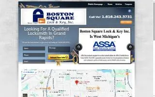Boston Square Lock & Key website