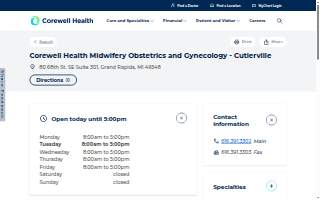 Corewell Health Midwifery Obstetrics and Gynecology - Cutlerville