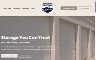Division Ave Self Storage website
