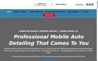 Elysian Auto Detailing website