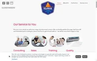 Klima Comfort Solutions of Cutlerville website