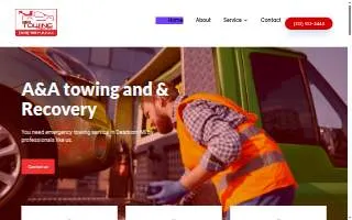 A&A Towing Service of Dearborn website