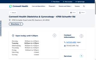 Corewell Health Dearborn Hospital Obstetrics & Gynecology - 4700 Schaefer Rd