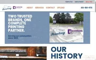 Dearborn Offset Printing website