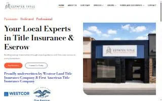Estates Title Agency website