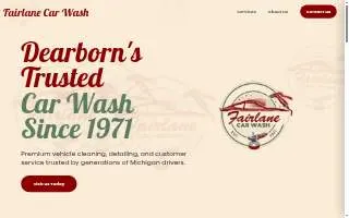 Fairlane Car Wash website
