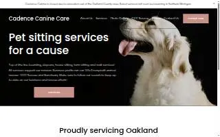 Cadence Canine Care website