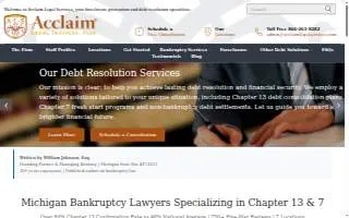 Acclaim Legal Services of Detroit website