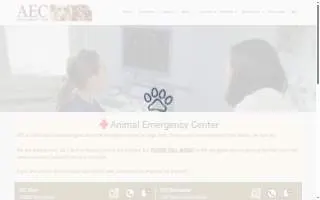 Animal Emergency Center - Novi website