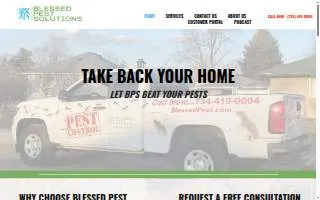 Blessed Pest Solutions of Detroit website