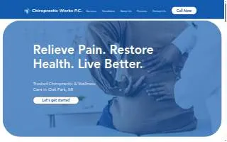 Chiropractic Works P.C. of Detroit website