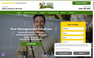 CJB Pest & Mosquito Control of Detroit website