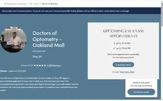 Doctors of Optometry - Oakland Mall (outlot) website