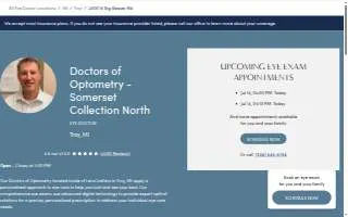 Doctors of Optometry - Somerset Collection North website