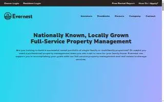 Evernest Property Management Birmingham website
