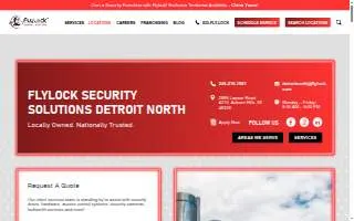 FlyLock Security Solutions of Detroit website