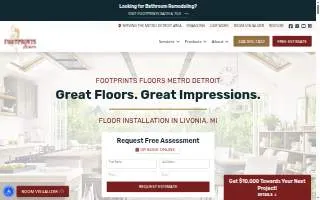 Footprints Floors Metro Detroit website