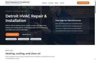 Heating & Air Conditioning Detroit website
