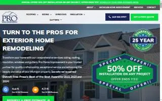 Pro Home Improvement of Detroit website